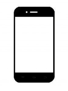 Replacement Front Glass For Celkon Campus Mini A350 Black By - Maxbhi.com