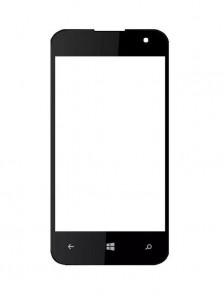 Replacement Front Glass For Qmobile W1 Black By - Maxbhi.com