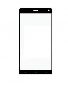 Replacement Front Glass For Wiko Getaway Black By - Maxbhi.com