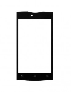 Replacement Front Glass For Nuvo Blue Nd40 White By - Maxbhi.com