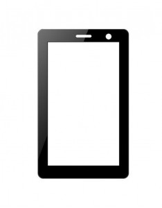 Replacement Front Glass For Datawind Ubislate 7cz Black By - Maxbhi.com