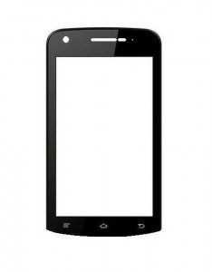 Replacement Front Glass For Celkon A43 Black By - Maxbhi.com
