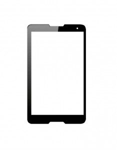 Replacement Front Glass For Tecno Phantom Pad Mini P9 Black By - Maxbhi.com