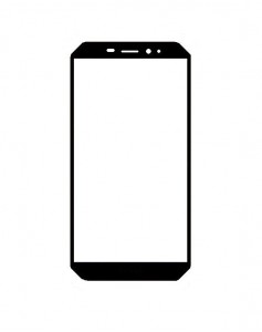 Replacement Front Glass For Ulefone Armor X7 Pro Black By - Maxbhi Com