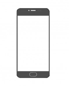 Replacement Front Glass For General Mobile Gm 6 Black By - Maxbhi.com