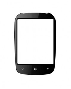 Replacement Front Glass For Micromax Andro A60 Black By - Maxbhi.com
