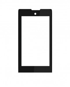 Replacement Front Glass For Yota C9660 Black By - Maxbhi.com