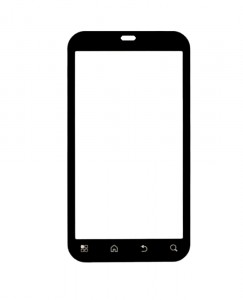 Replacement Front Glass For Motorola Defy White By - Maxbhi.com