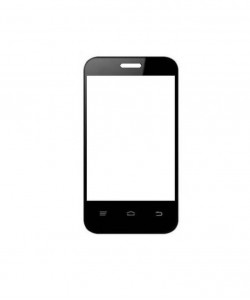 Replacement Front Glass For Intex Cloud X1 Black By - Maxbhi.com