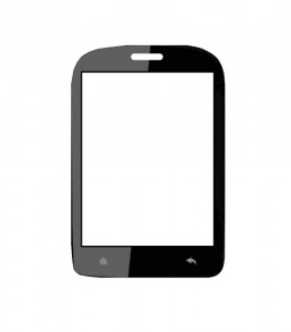 Replacement Front Glass For Huawei U8110 Black By - Maxbhi.com