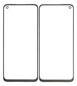 Replacement Front Glass For Oppo A76 Black By - Maxbhi Com