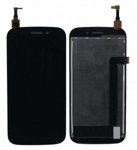 Lcd With Touch Screen For Micromax Canvas 4 A210 Black By - Maxbhi Com