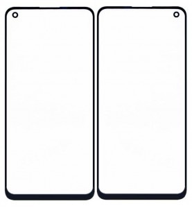 Replacement Front Glass For Oppo F19 Black By - Maxbhi Com