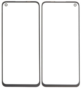 Replacement Front Glass For Realme 9i Black By - Maxbhi Com