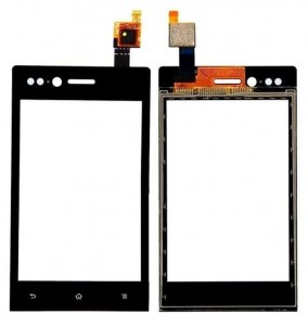 Touch Screen Digitizer For Sony Xperia Miro St23 Black By - Maxbhi Com