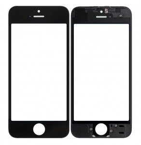Replacement Front Glass For Apple Iphone 5se Black By - Maxbhi Com