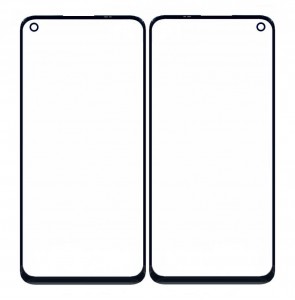 Replacement Front Glass For Realme 7 Black By - Maxbhi Com