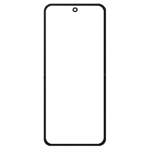 Replacement Front Glass For Xiaomi Mix Flip 2 Black By - Maxbhi Com