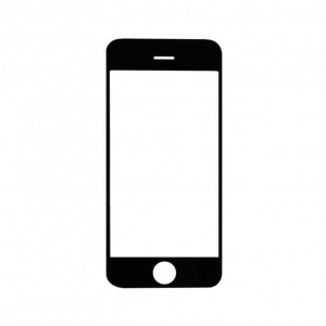 Replacement Front Glass For Apple Iphone Black By - Maxbhi Com