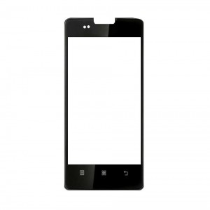 Replacement Front Glass For Reliance Lenovo A600e Black By - Maxbhi.com