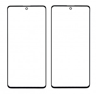 Replacement Front Glass For Samsung Galaxy A71 Black By - Maxbhi Com