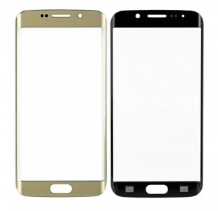 Replacement Front Glass For Samsung Galaxy S6 Edge Gold By - Maxbhi Com