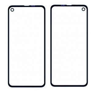 Replacement Front Glass For Motorola One Vision Black By - Maxbhi Com