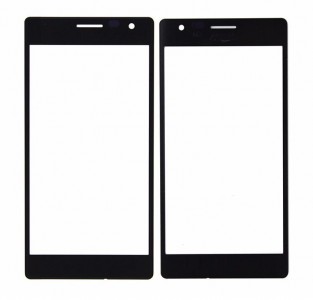 Replacement Front Glass For Nokia Lumia 730 Black By - Maxbhi Com