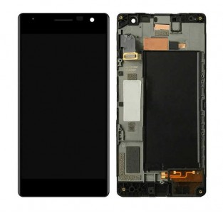 Lcd With Touch Screen For Nokia Lumia 730 Black By - Maxbhi Com