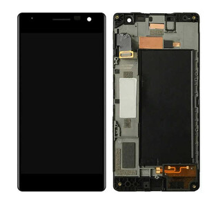 Lcd With Touch Screen For Nokia Lumia 730 Dual Sim Black By - Maxbhi Com