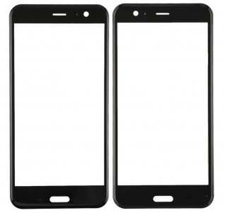 Replacement Front Glass For Htc U11 Black By - Maxbhi Com