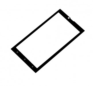 Replacement Front Glass For Allview V2 Viper X Plus Black By - Maxbhi.com