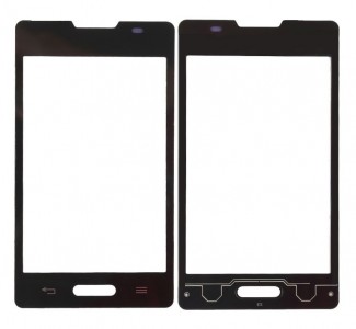 Replacement Front Glass For Lg Optimus L4 Ii E440 Black By - Maxbhi Com