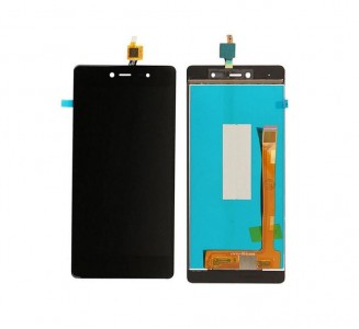 Lcd With Touch Screen For Wiko Fever 4g Black By - Maxbhi Com