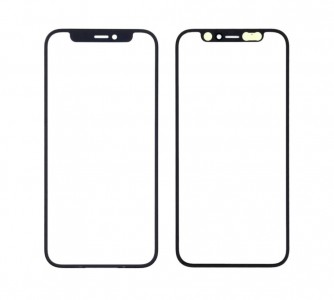 Replacement Front Glass For Apple Iphone 12 Pro Max Black By - Maxbhi Com