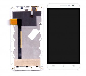 Lcd With Touch Screen For Intex Cloud Crystal 2 5d White By - Maxbhi Com
