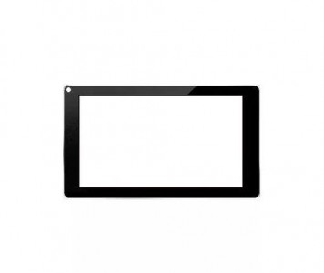 Replacement Front Glass For Izotron Quattro Mi7 Black By - Maxbhi.com