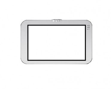 Replacement Front Glass For Panasonic Toughpad Fzm1 White By - Maxbhi.com