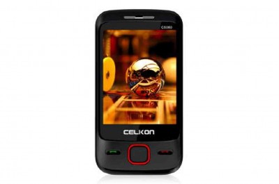 LCD with Touch Screen for Celkon C6060 - Black