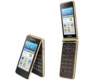 Display for Samsung I9230 Galaxy Golden - Black (Combo Folder) by Maxbhi.com