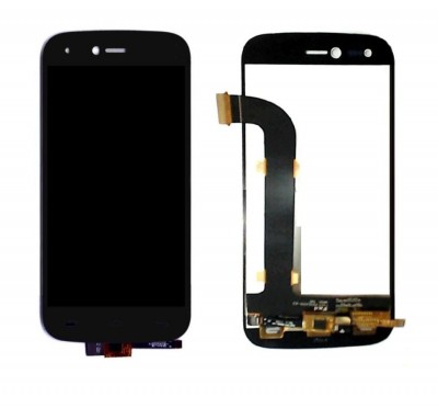 Lcd With Touch Screen For Intex Aqua Slice Black By - Maxbhi Com