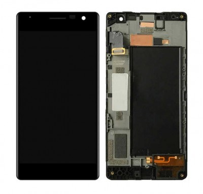 Lcd With Touch Screen For Nokia Lumia 730 Dual Sim Black By - Maxbhi Com