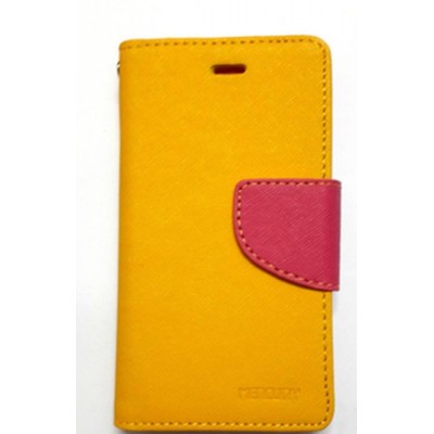 Flip Cover for Celkon Millennia Q450 - Yellow