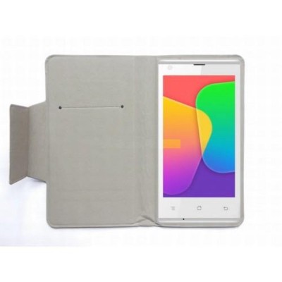 Flip Cover for Videocon Infinium Z45 Nova Plus - White