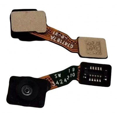 Fingerprint Sensor Flex Cable For Samsung Galaxy M55 5g White By - Maxbhi Com