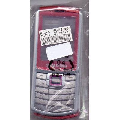Full Body Housing for Samsung S3310 Red with Silver