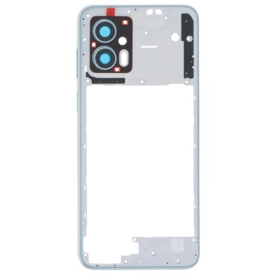 Middle Frame Ring Only For Motorola Moto G53 5g Silver By - Maxbhi Com