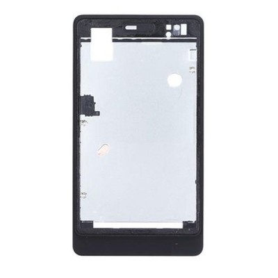 Lcd Frame Middle Chassis For Sony Xperia Go White By - Maxbhi Com
