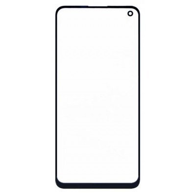 Replacement Front Glass For Oppo F19 Black By - Maxbhi Com