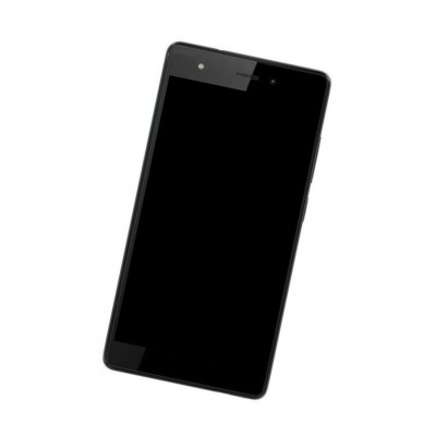 Camera Lens Glass with Frame for Wiko Pulp Black